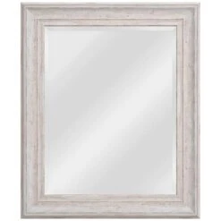Warren Distressed White 29 1/4" X 35 1/4" Wall Mirror